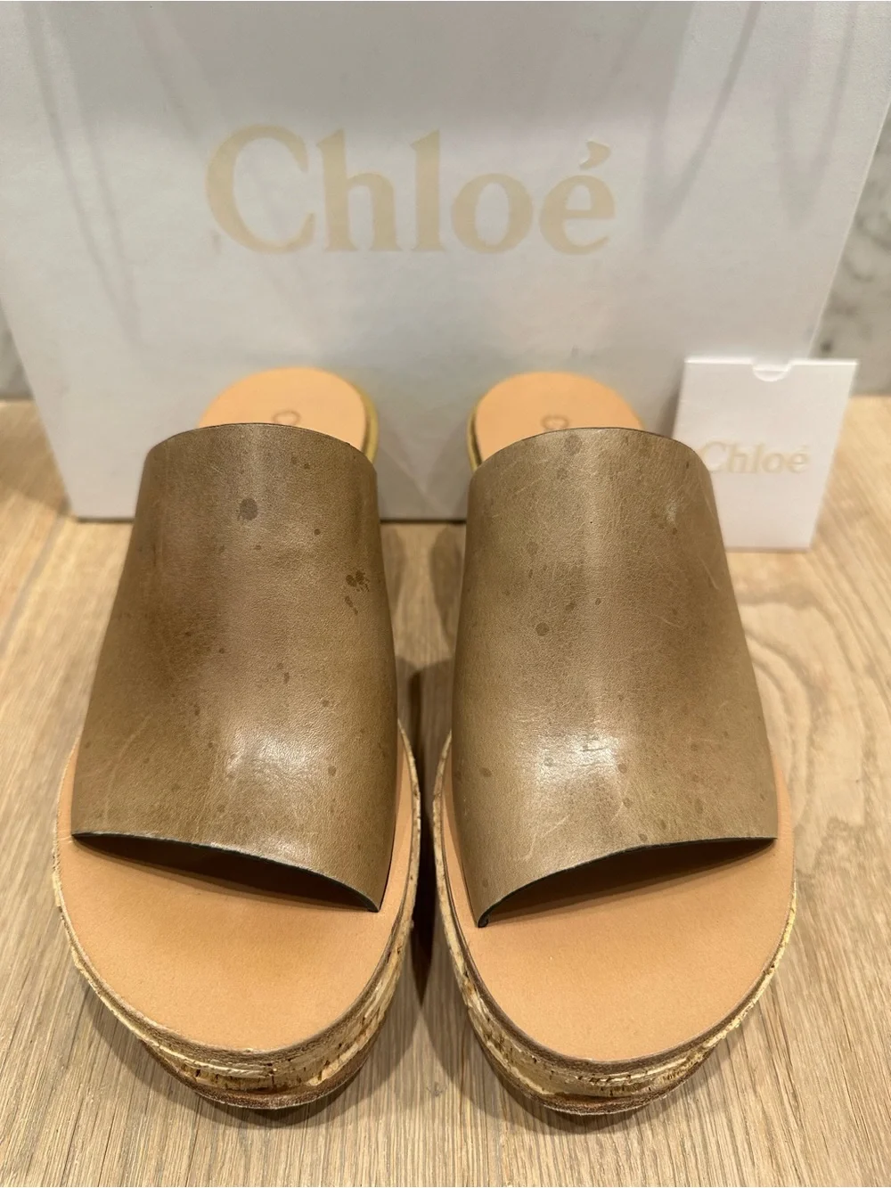 Chloe cork flatform